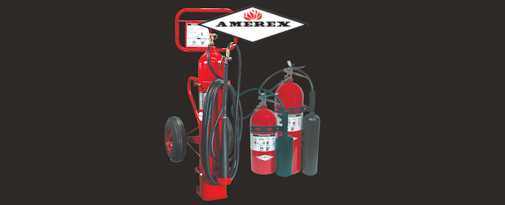 Amerex CO2 Fire Extinguishers, Handheld+ Wheeled