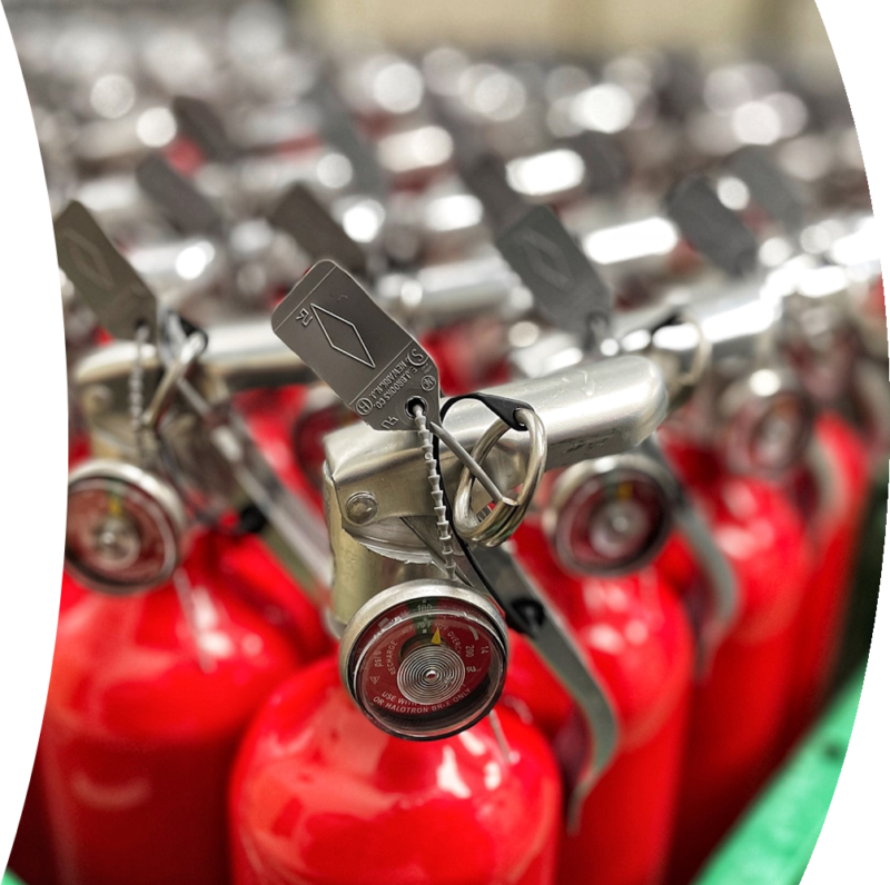 Clean Agent Fire Extinguishers + Testing, for Portable, Commercial Uses